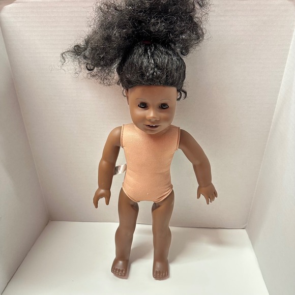 Other - American Girl 18" Doll Dark Skin Brown Eyes Curly Hair TLC Nude